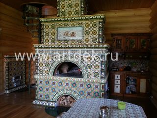 Печь в изразцах "Леоново"